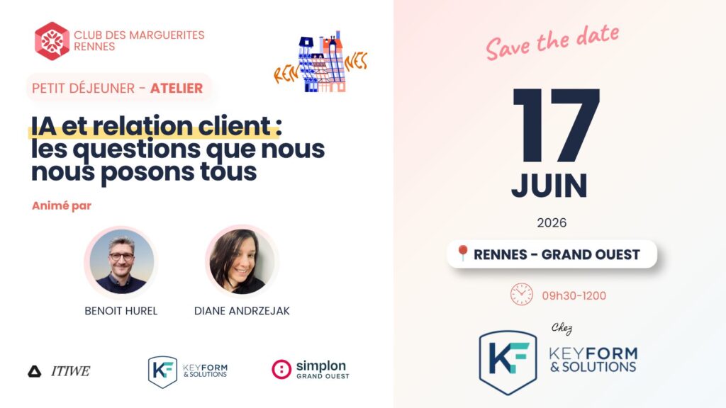 Petit-déjeuner IA relation client Rennes - 17 juin 2026 - KEY FORM & Club des Marguerites