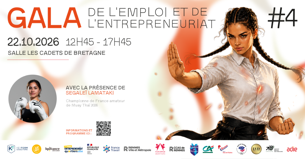 26-06-gala emploi arts martiaux-RS Affiche du Gala de l’Emploi et de l’Entrepreneuriat #4, le 22 octobre 2026 à Rennes